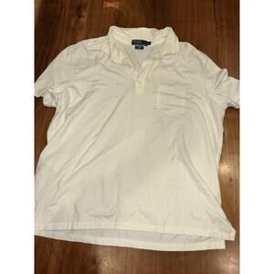 Men’s Vintage Polo Ralph Lauren White Collar T Shirt XXL